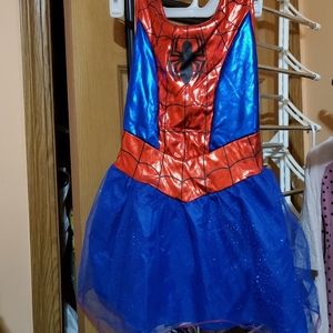 Young girls spidergirl costume dress